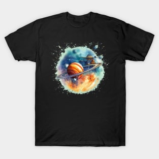 Planetary Space City Glitch T-Shirt